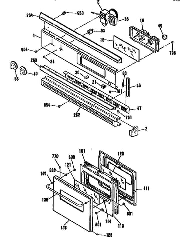 Control panel and door