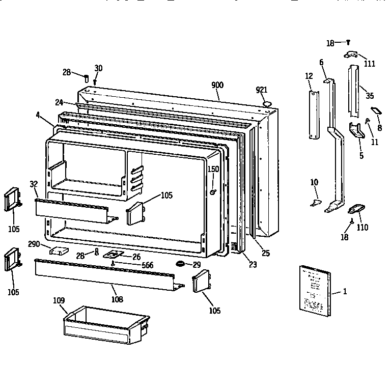 FREEZER DOOR