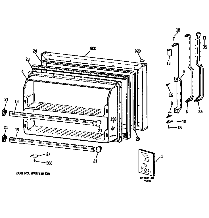 Freezer door