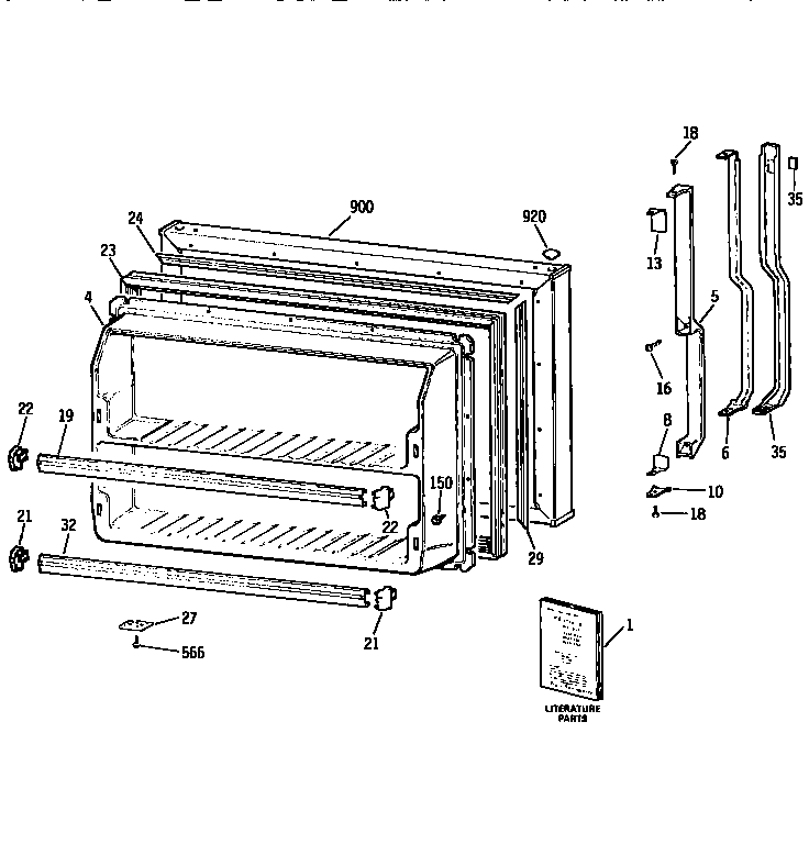 Freezer door