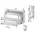 Kenmore 3639654316 freezer door diagram