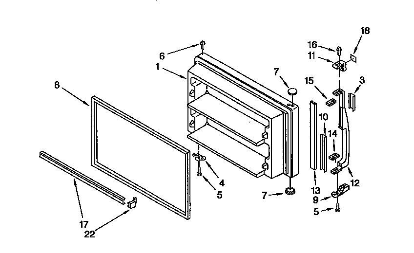Freezer door