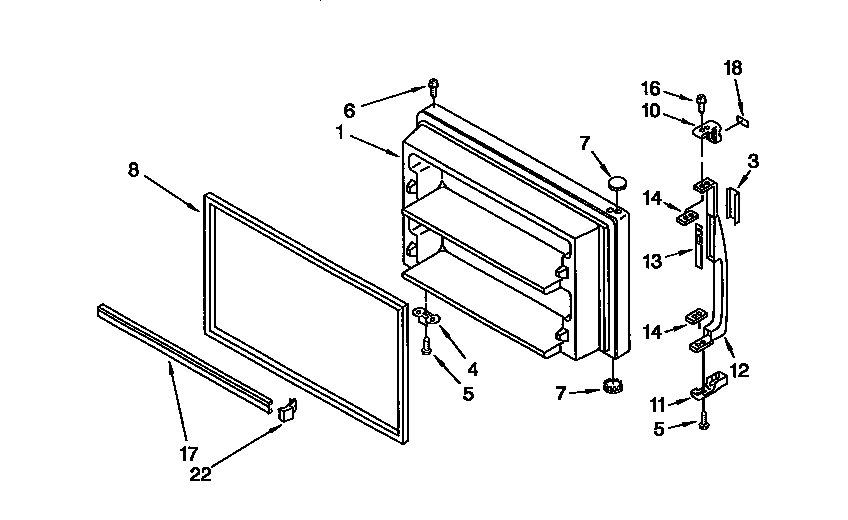 Freezer door