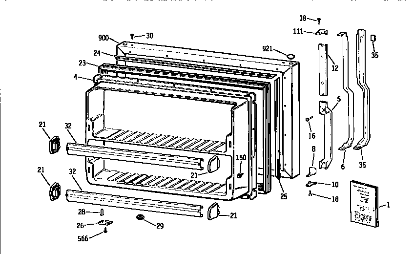 Freezer door