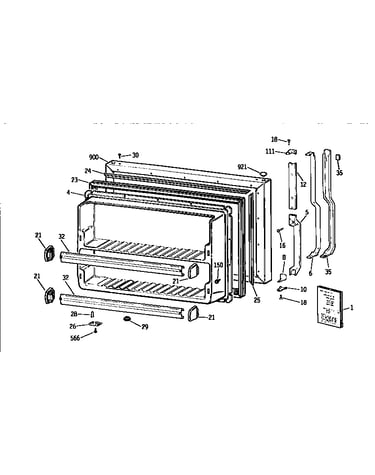 Freezer door