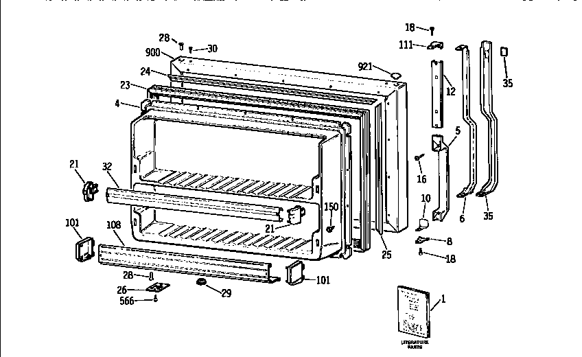 Freezer door
