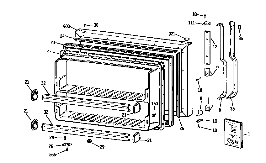 Freezer door