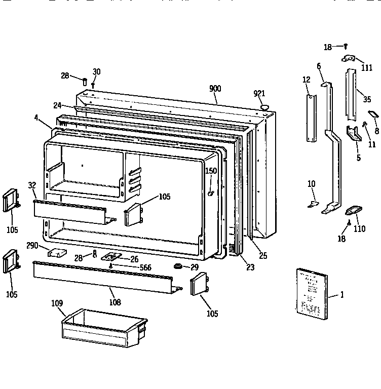 FREEZER DOOR