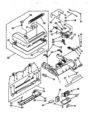 Nozzle and motor parts