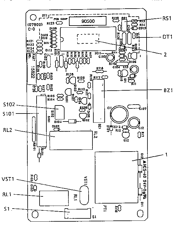 POWER CONTROL CIRCUIT BOARD 15822