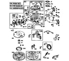 Briggs & Stratton 42A707-1299 carburetor and flywheel assembly diagram