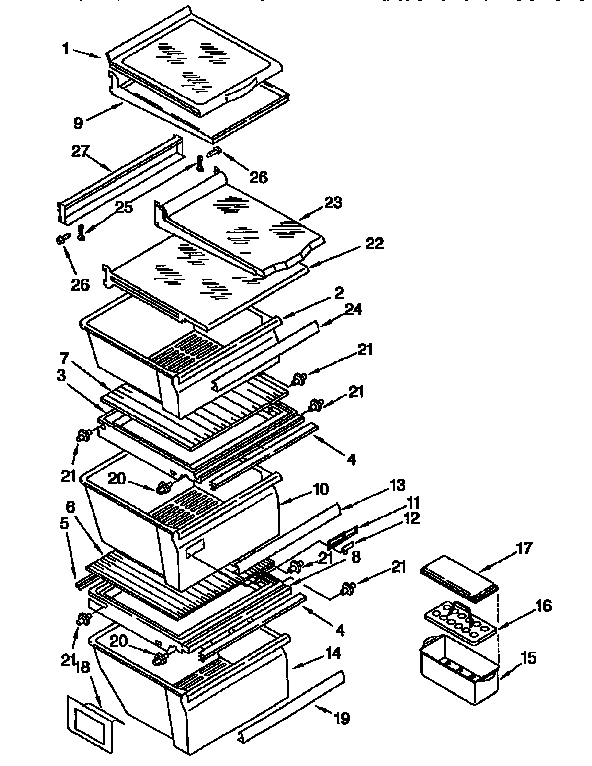Refrigerator shelf
