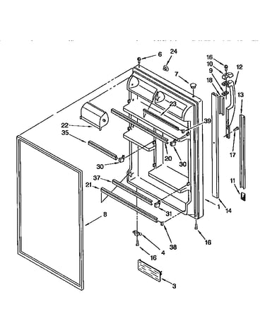 Refrigerator door
