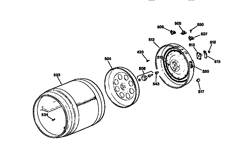 Drum and heater assembly