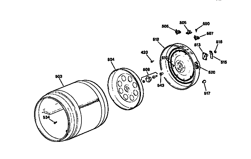 Drum and heater assembly