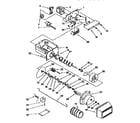 Kenmore 1069557580 motor and ice container diagram
