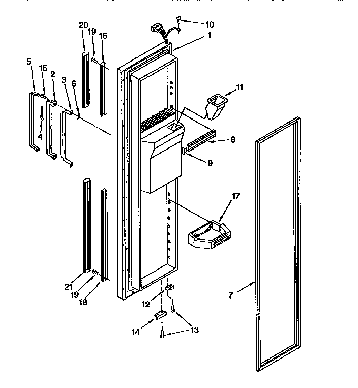 Freezer door