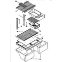 Kenmore 1069650320 shelf and drawers diagram