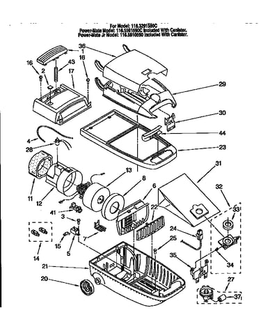 Hood and motor assembly