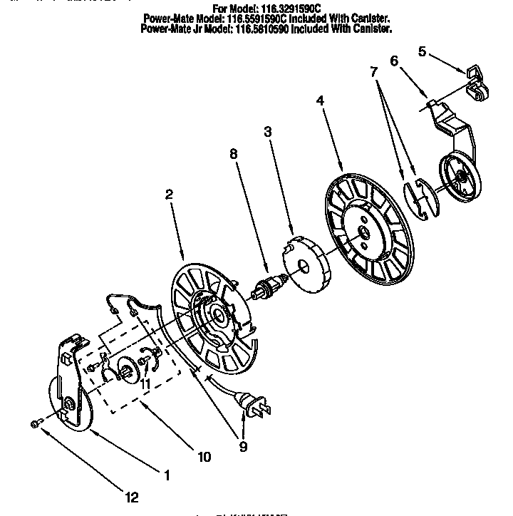 Power cord reel assembly