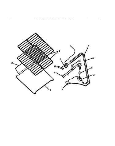 Lower oven comp. w/o spark ign.