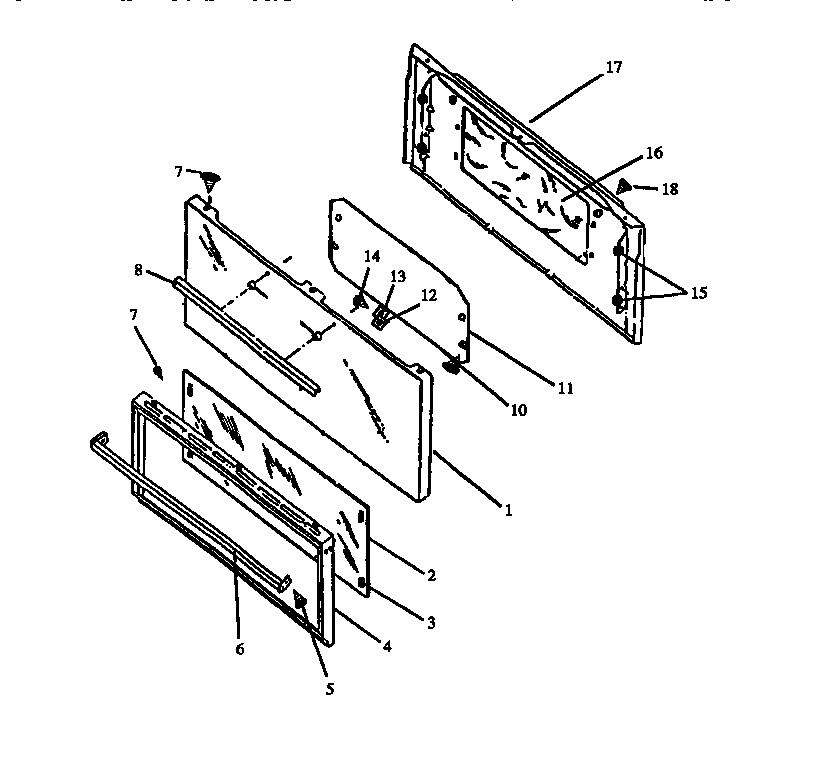 Oven door assembly