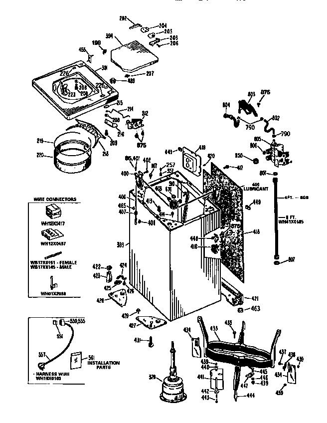 Cabinet and suspension asm.