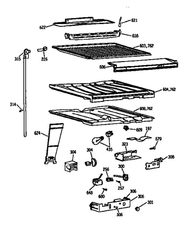 Compartment separator parts