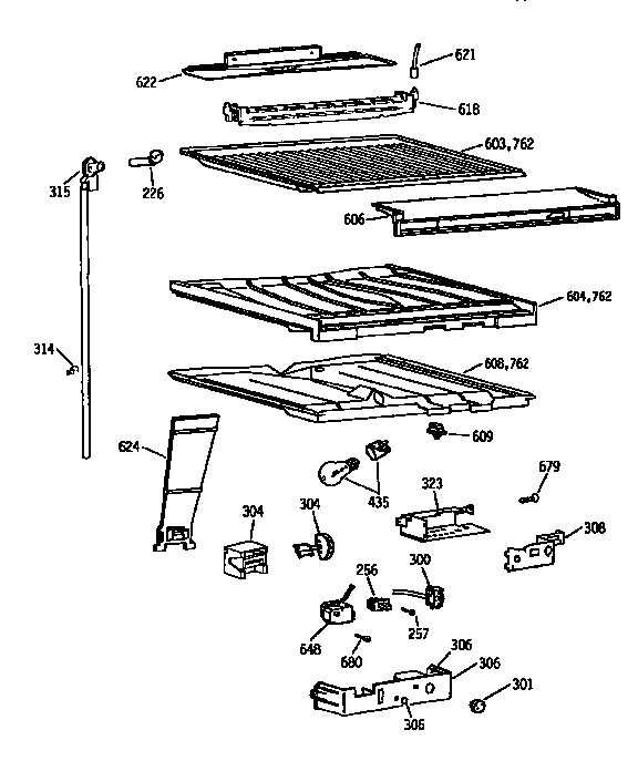 Compartment separator parts