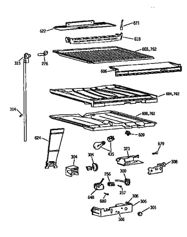 Compartment separator parts