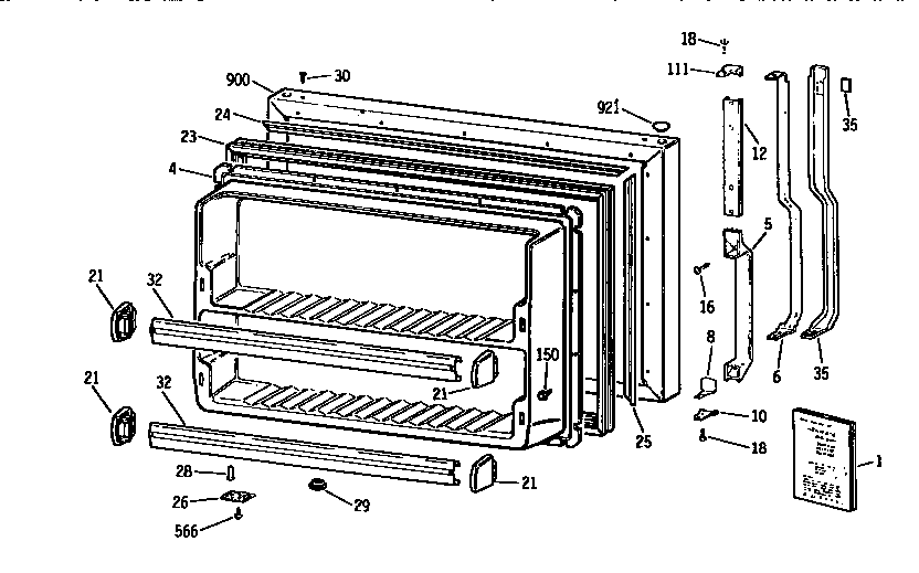 Freezer door