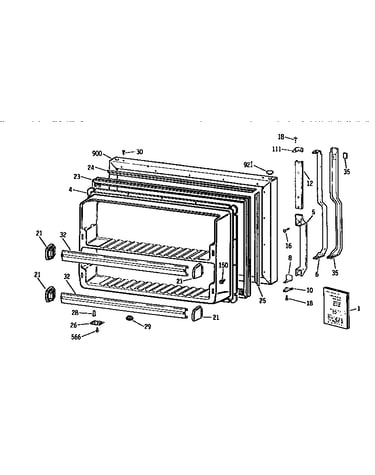 Freezer door
