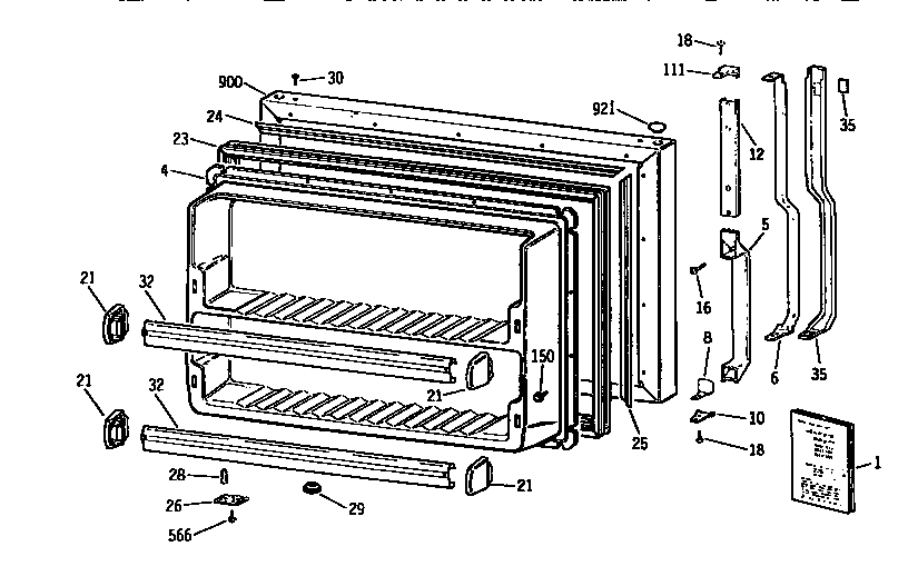 Freezer door