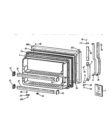 Freezer door