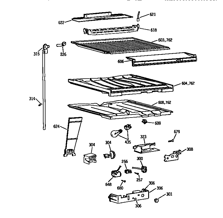 Compartment separator parts