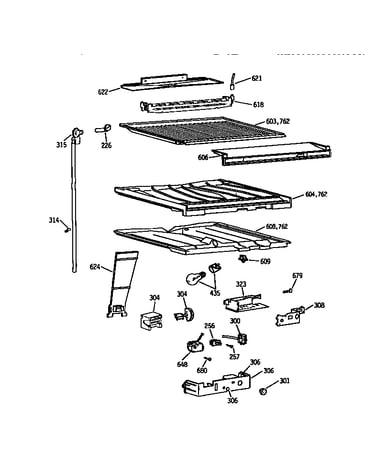 Compartment separator parts