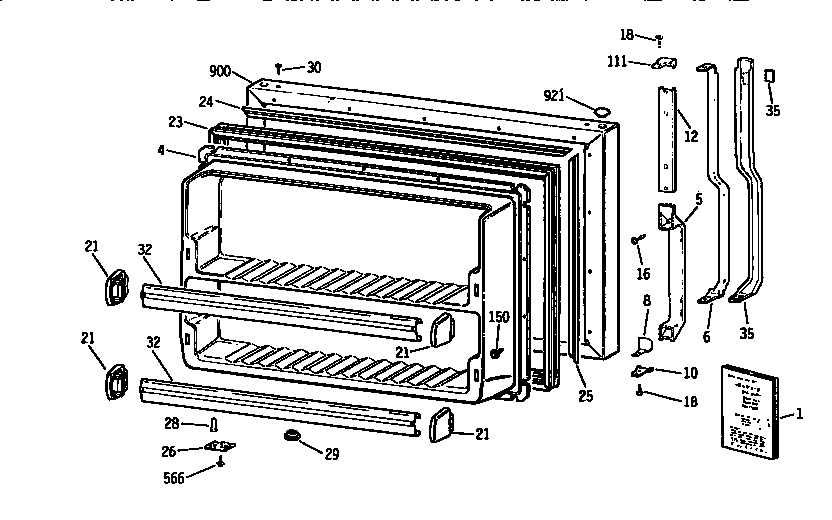 Freezer door