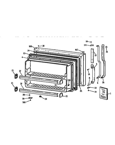 Freezer door