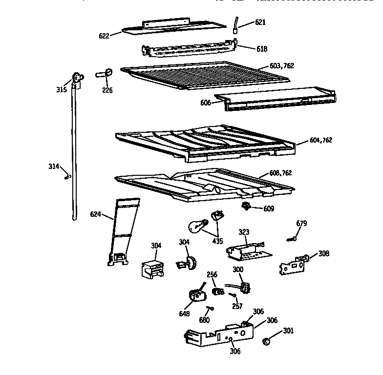 Compartment separator parts