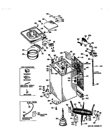 Cabinet and suspension asm.