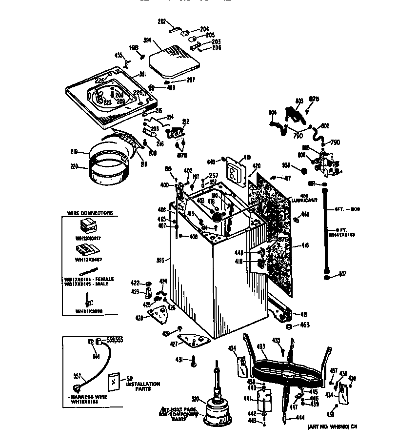 Cabinet and suspension asm.