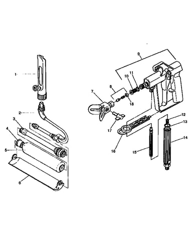 Gun and roller assembly