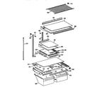 GE TBX21N1XDRAA shelf assembly diagram