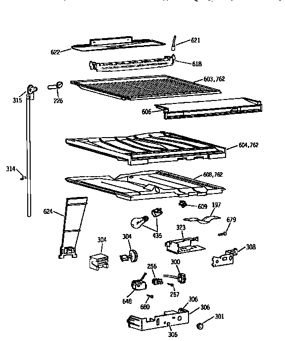 Compartment and separator asm