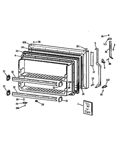 Freezer door