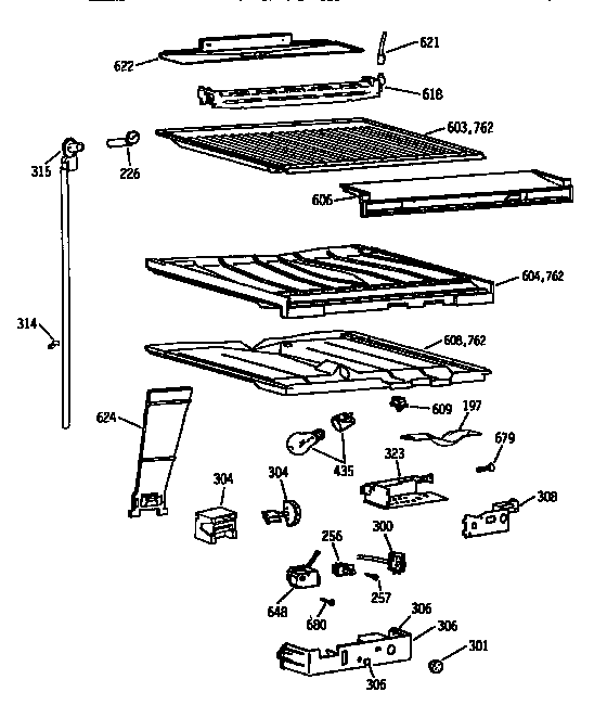 Compartment separator parts