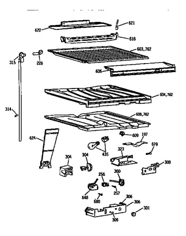 Compartment separator parts