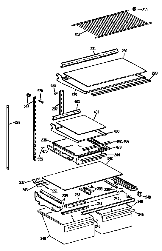 Shelf parts