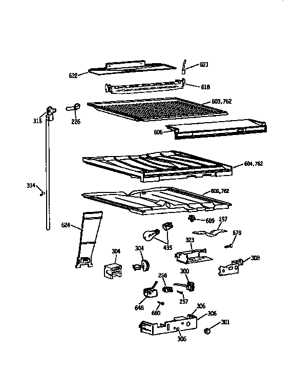 Compartment separator parts