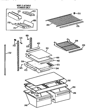 Shelf parts
